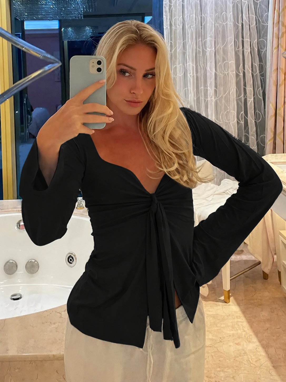 Riviera Tie-Front Top