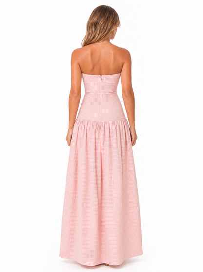 Amalfi Gingham Maxi Dress
